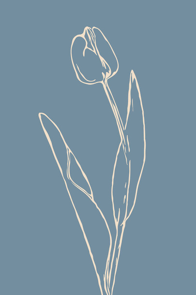 Printable trendy botanical card. Use for cover, wallpaper, wall art. - Foto, Imagen