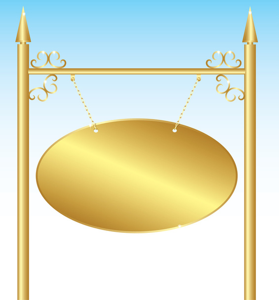 Golden plate - Vector, Image