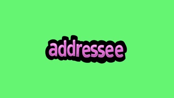 Green screen animation video written ADDRESSEE - Footage, Video