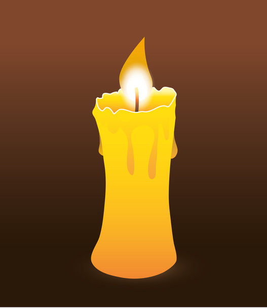 Realisric burning Candle - Vector, afbeelding