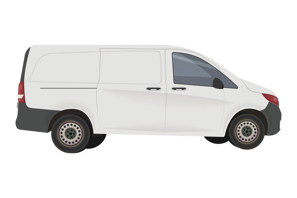 van white vehicle mockup transport icon - Vector, Image
