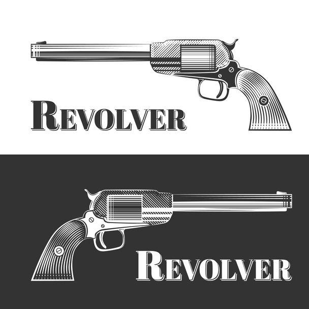 revolver - Wektor, obraz