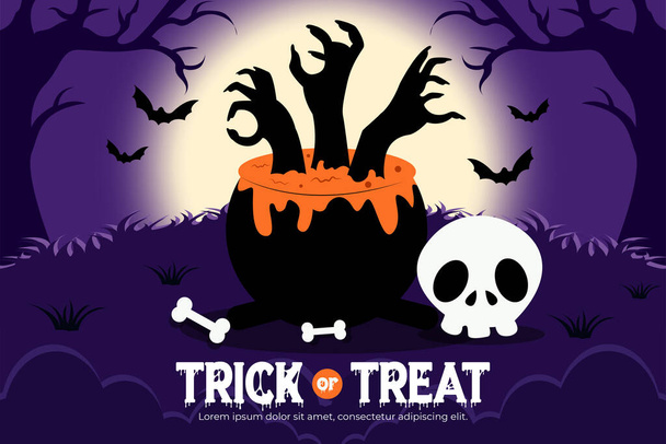 Halloween themed graphic design template easy to customize simple and elegant design - Vector, imagen