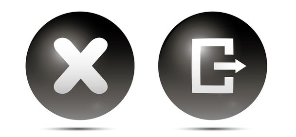 Exit icons set - Vettoriali, immagini