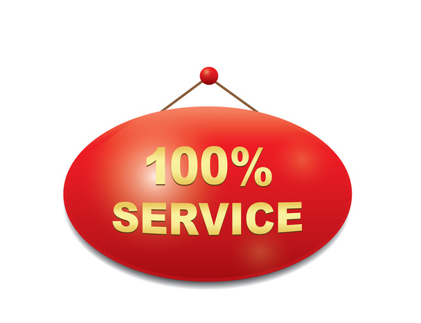 100 procent služby znamení - Vektor, obrázek