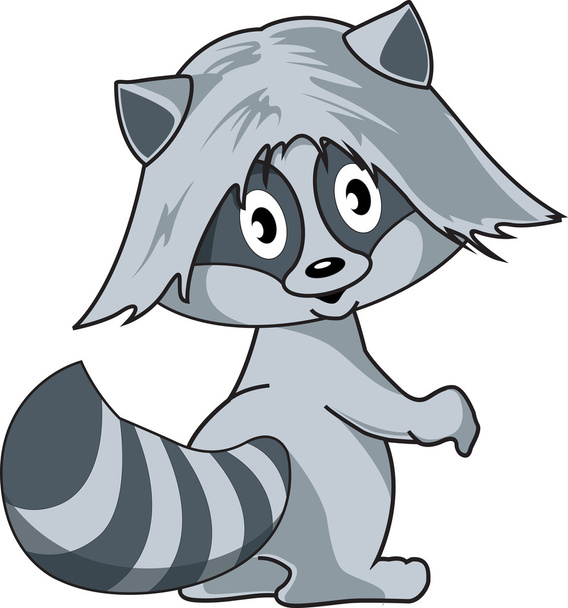 Cute raccoon - Vector, Image