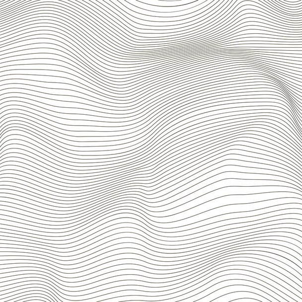 Wave Stripe Background. Grunge Line Textured Pattern. - Photo, Image