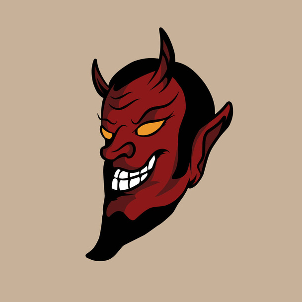 illustrazione rossa del vettore del diavolo fatta specialmente per uso di marchiatura di pubblicità e molto più - Vettoriali, immagini