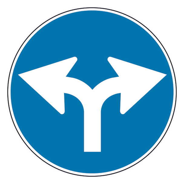 Circle road sign - Vector, Image