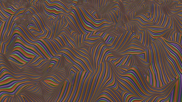 Renkli soyut dalga ve dalgalanma (3B görüntüleme) - Fotoğraf, Görsel