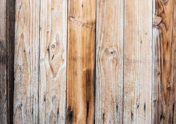 High quality brown wood plank wall texture background. Front view with copy space. - Fotoğraf, Görsel