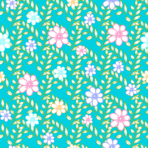 Abstract floral seamless pattern with Leaves and Branches - Vektor, obrázek