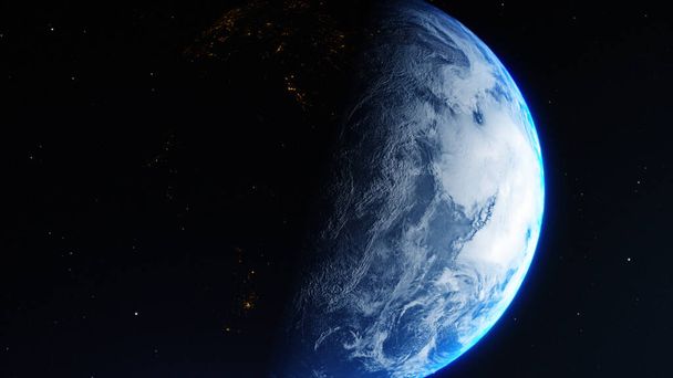 Terra dallo spazio, sfondo astratto 3d Rendering - Foto, immagini