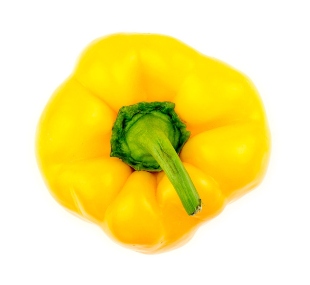 Bovenaanzicht van heldere gele paprika - Foto, afbeelding