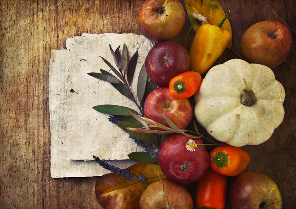 Seasonal fruits and vegetables - Фото, изображение