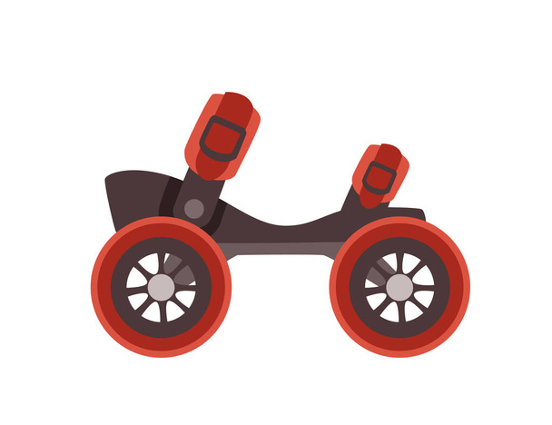 Design moderno pattini a rotelle semplice disegno del fumetto vettore illustrazione sport o attrezzature casual isolato su sfondo bianco. - Vettoriali, immagini