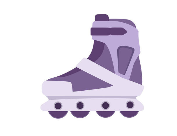 Modern design roller skates simple cartoon design vector illustration sport or casual equipment isolated on white background. - Vector, Image