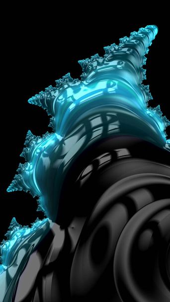 Artistique et imaginatif conçu numériquement abstrait 3D fond fractal - Photo, image