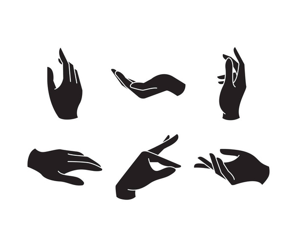 hand gestures set vector illustration - Vector, Image