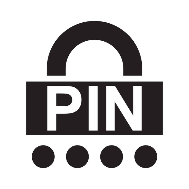 Password secret icon. Pin Code lock vector illustration - Διάνυσμα, εικόνα