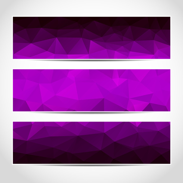 Набір шаблонів модних фіолетових банерів
 - Вектор, зображення