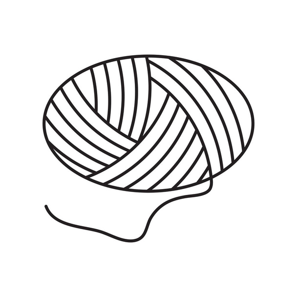 Yarn Ball Vector Icon Design Illustration Vorlage - Vektor, Bild