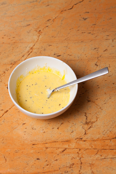 egg sour cream sauce in bowl - Fotografie, Obrázek