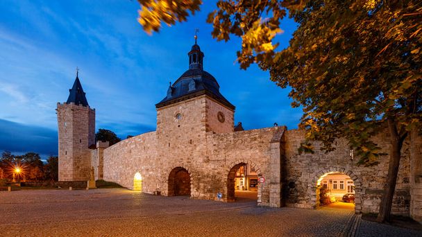 The historic city wall of Muehlhousen in Thuringia - Photo, image