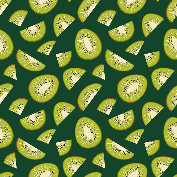 Summer fruit seamless kiwi pattern for wrapping paper and kids clothes print and fabrics and accessories and swimsuit and kitchen textiles. High quality illustration - Fotografie, Obrázek