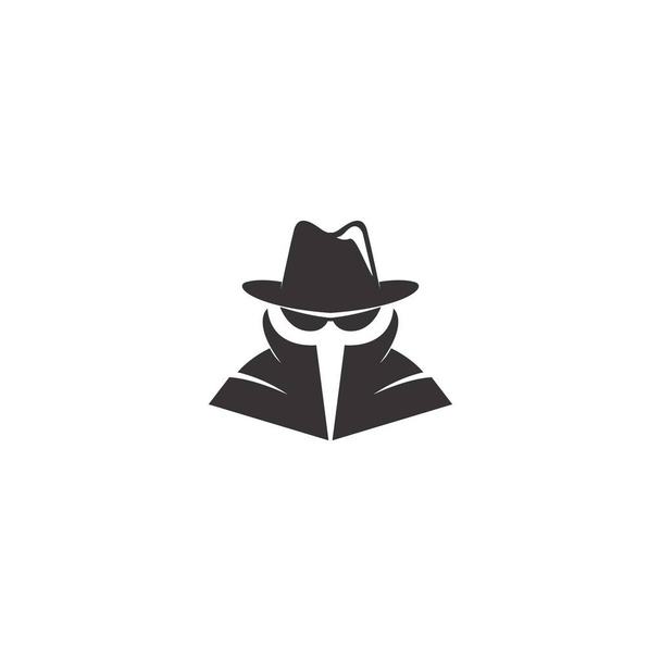 Secret agent icon logo design illustration template - Vector, Image
