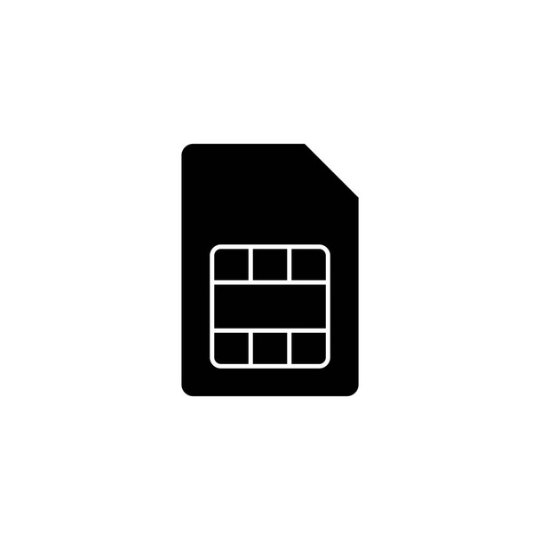 Vetor de ícone de cartão SIM para web e aplicativo móvel. sinal de cartão duplo sim e símbolo - Vetor, Imagem