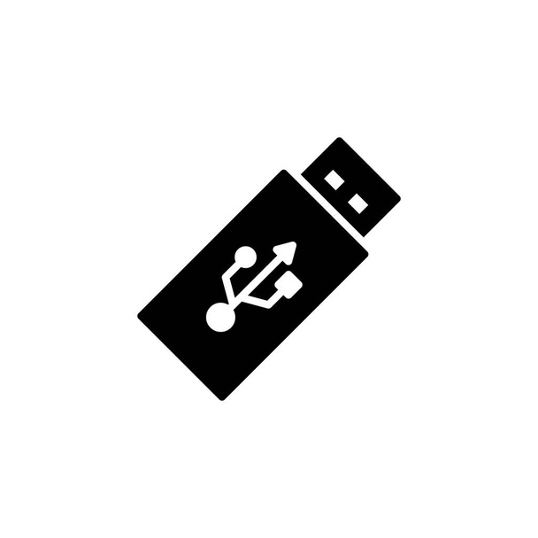 Usb icon vector for web and mobile app. Flash disk sign and symbol. flash drive sign. - Vector, Image