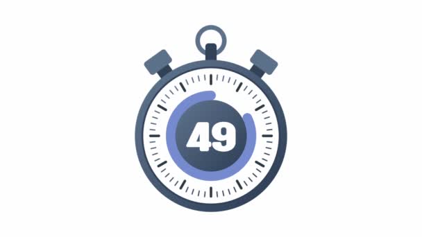 Animation of stopwatch. Stopwatch icon in flat style. Stopwatch icon on white background. Motion graphics - Footage, Video