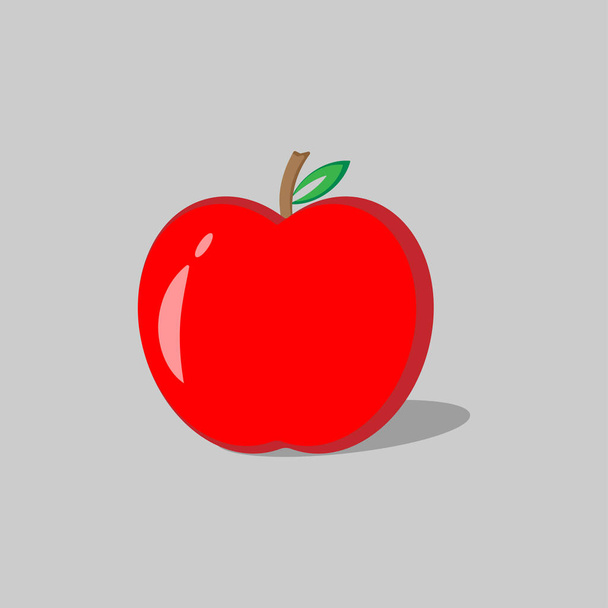 vector illustration of apple. red apple symbol, type of fruit - Vector, imagen
