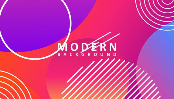Abstraktes modernes, farbenfrohes Hintergrunddesign. Trendige Komposition geometrischer Gradienten - Vektor, Bild