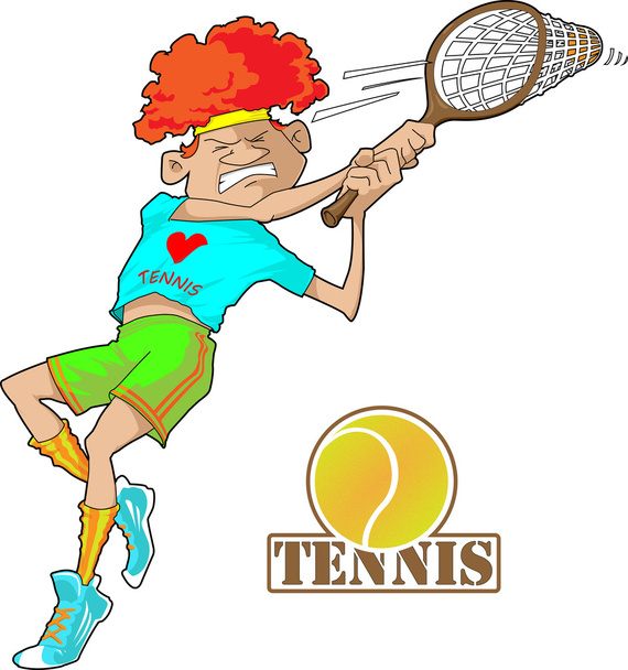 テニス選手 - ベクター画像