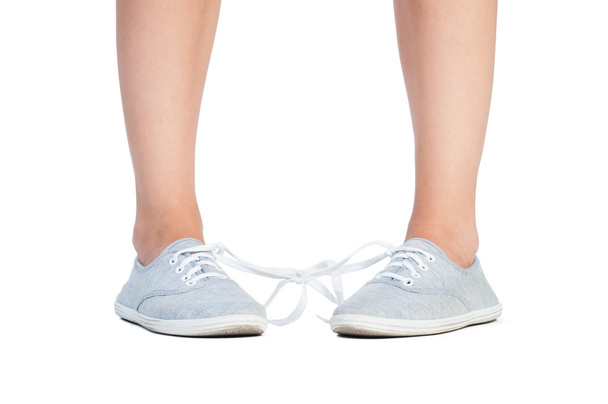 Svázané boty tkaničky žert - Fotografie, Obrázek