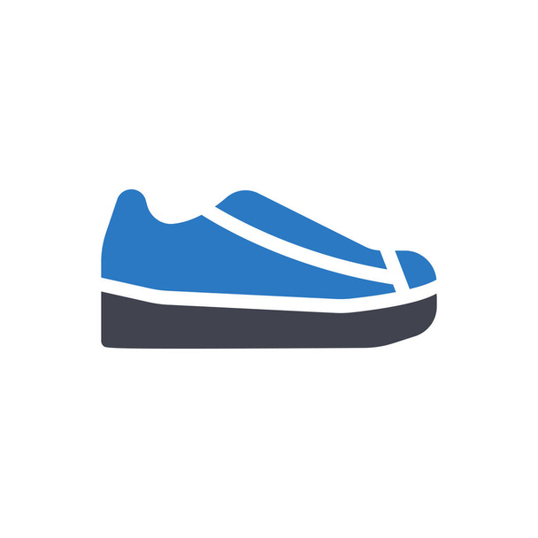 illustrazione vettoriale delle sneakers su sfondo trasparente.Simboli di qualità Premium.Icona dei glifi per concept e graphic design. - Vettoriali, immagini
