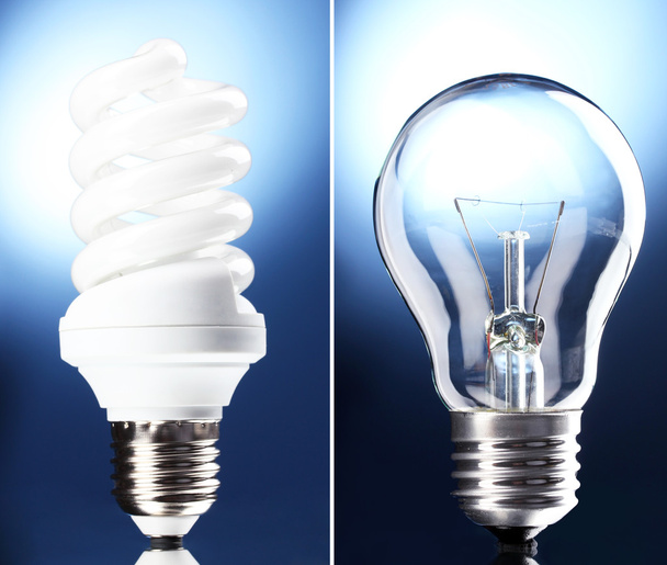 Light bulbs collage - Foto, Imagem