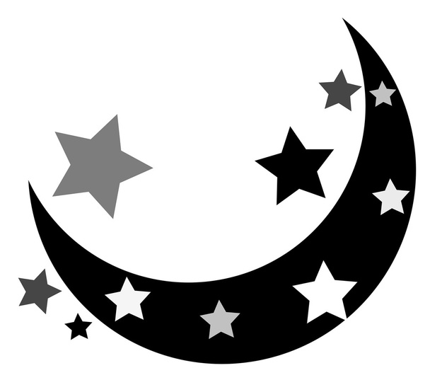 Tvar měsíc hvězdy - Vektor, obrázek