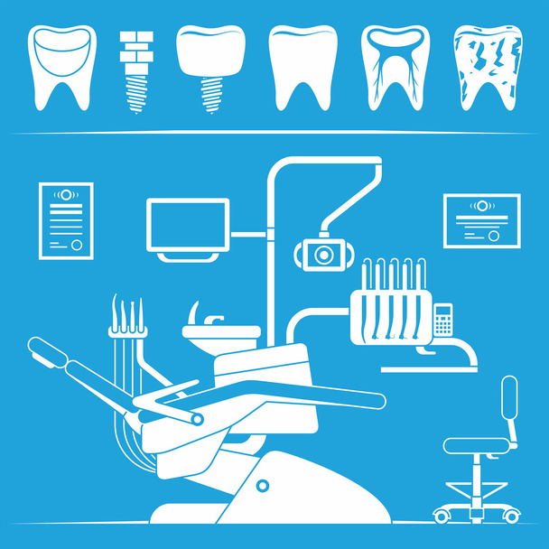 歯科医のアイコンのセット - ベクター画像