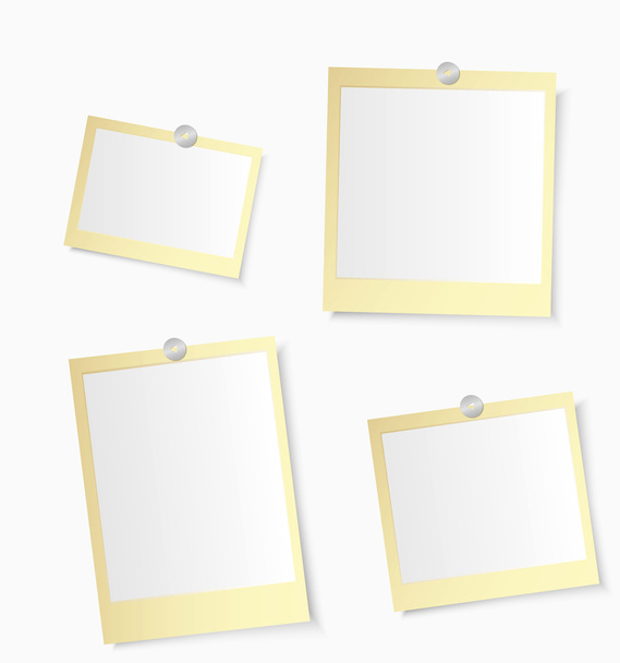 Golden photo frames - Vecteur, image