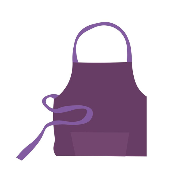 Delantal púrpura sobre fondo blanco - Vector, Imagen