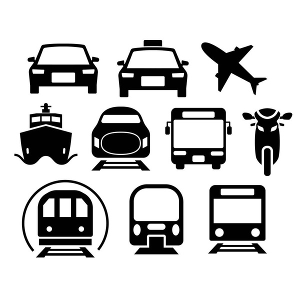 Conjunto de vehículos de transporte: vector - Vector, imagen