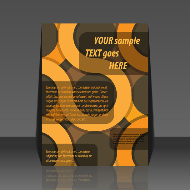 Abstract brown circle background flyer design - Wektor, obraz