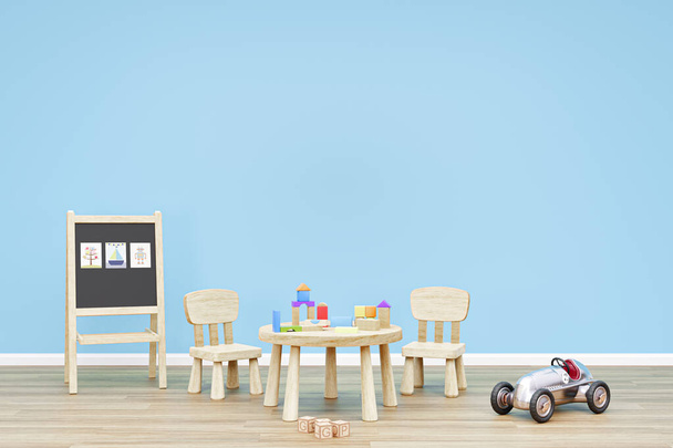 Kids playroom. 3d rendered illustration . - Photo, Image