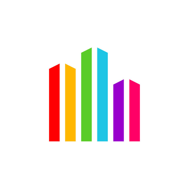 Building Logo Vector Design Template. City logo design concept. Simple icon symbol - Vetor, Imagem