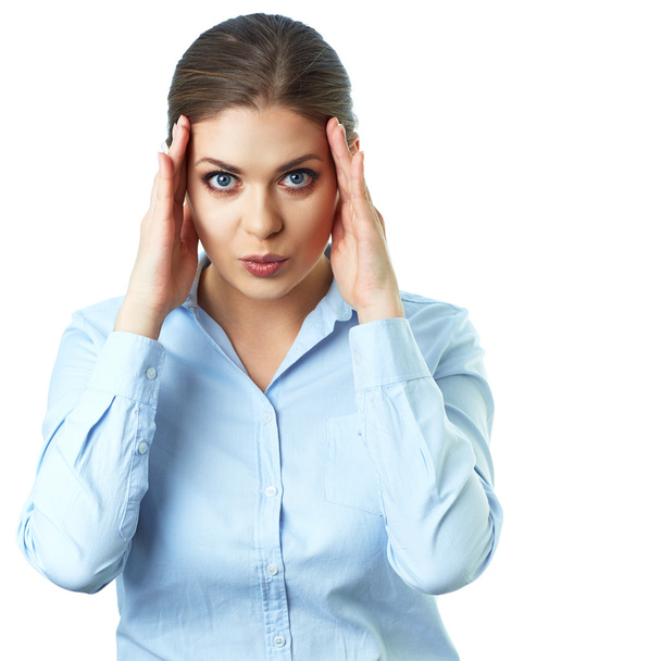 Young businesswoman with headache - Photo, image