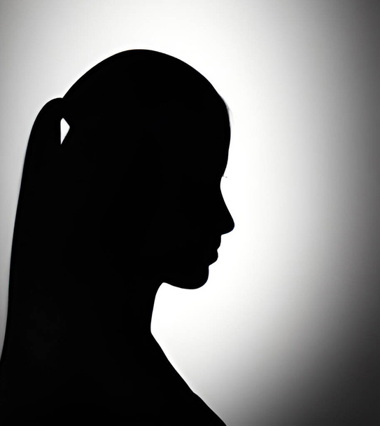 close-up menselijk silhouet in zijprofiel - Vector, afbeelding