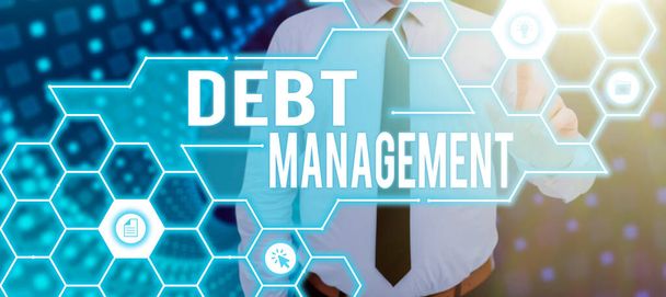 Titulek představující řízení dluhu Formální dohoda mezi dlužníkem a věřitelem, obchodní koncept Formální dohoda mezi dlužníkem a věřitelem - Fotografie, Obrázek